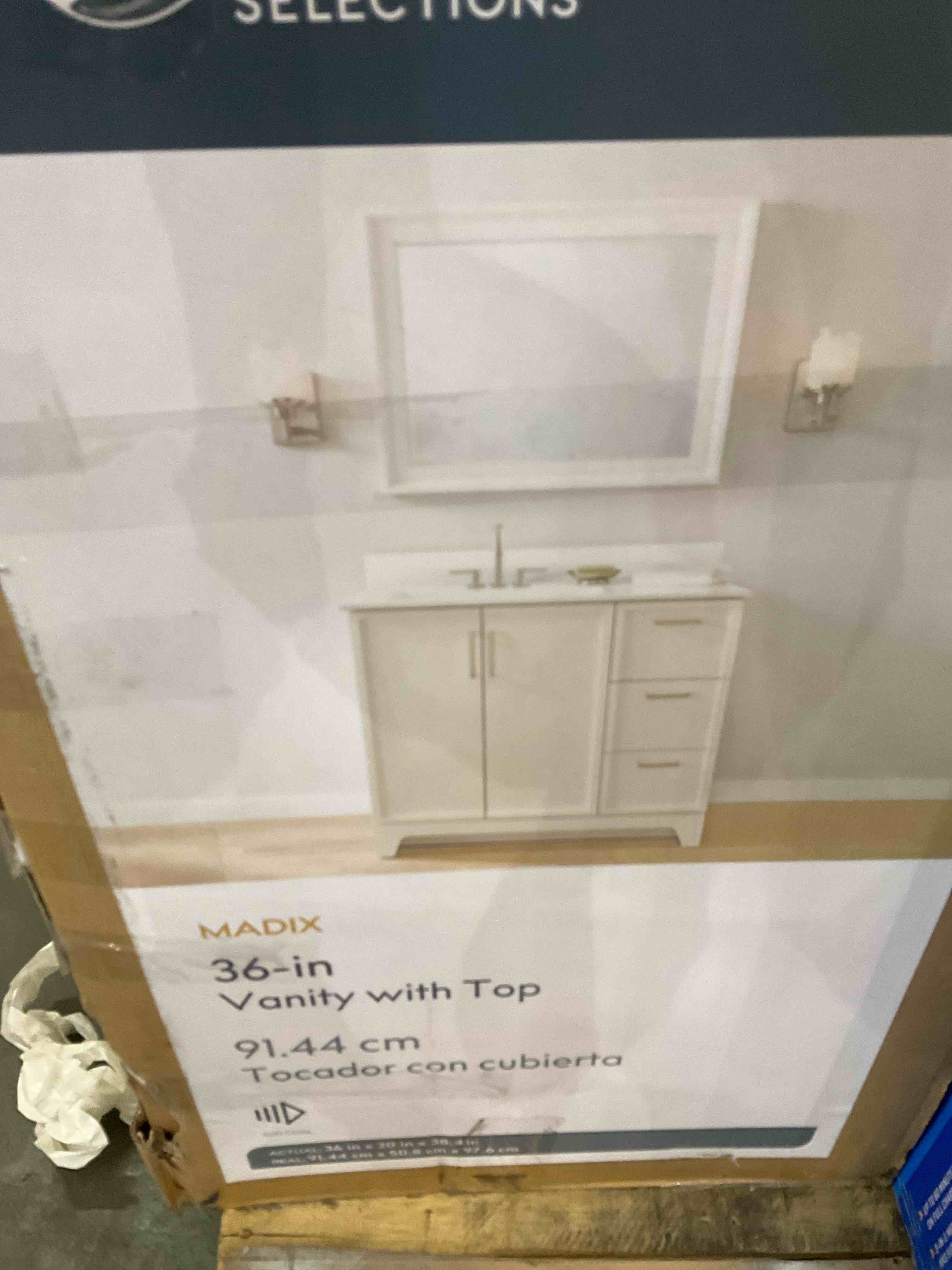 36 inch vanity with top