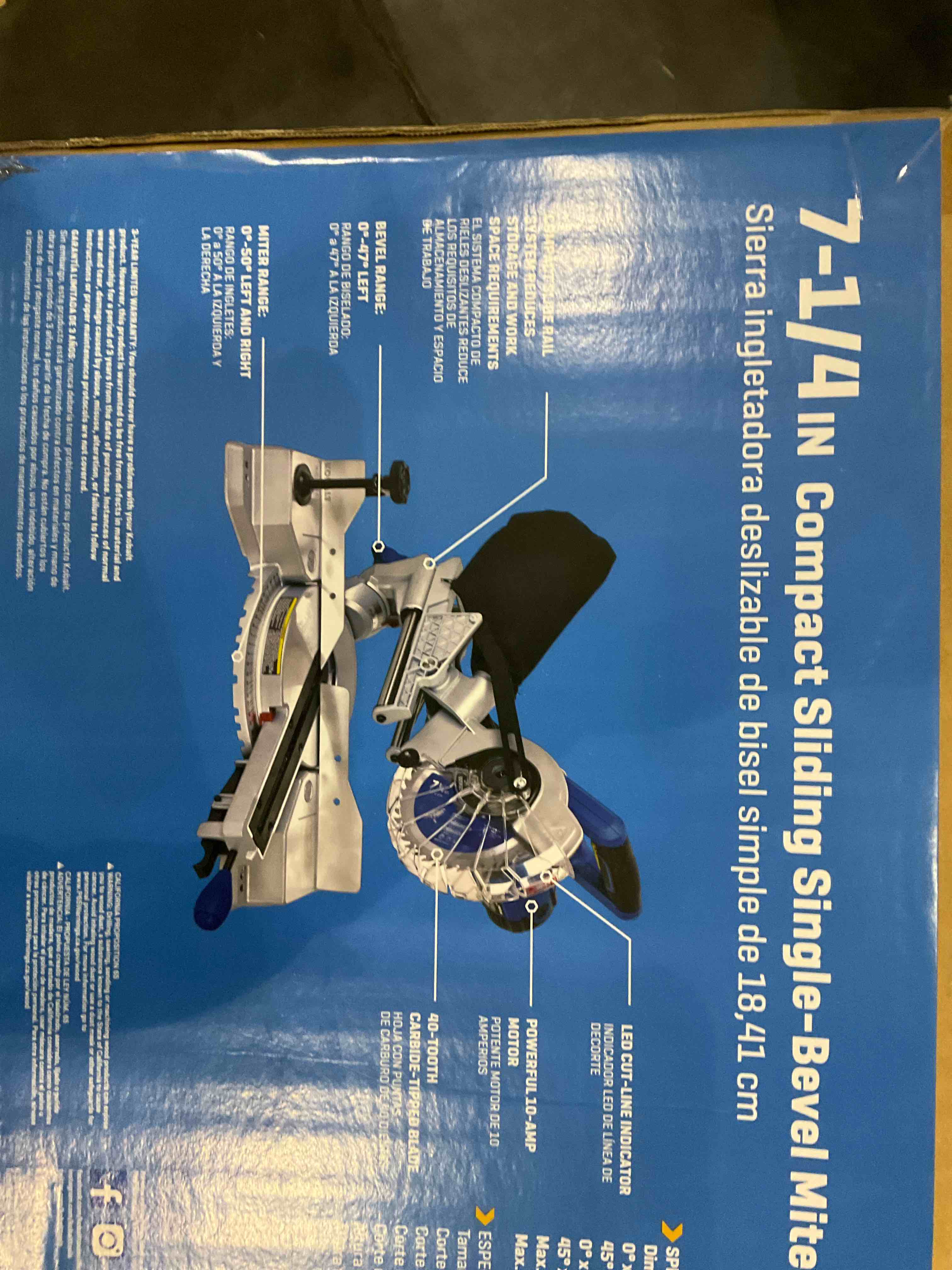 kobalt compact sliding single miter saw