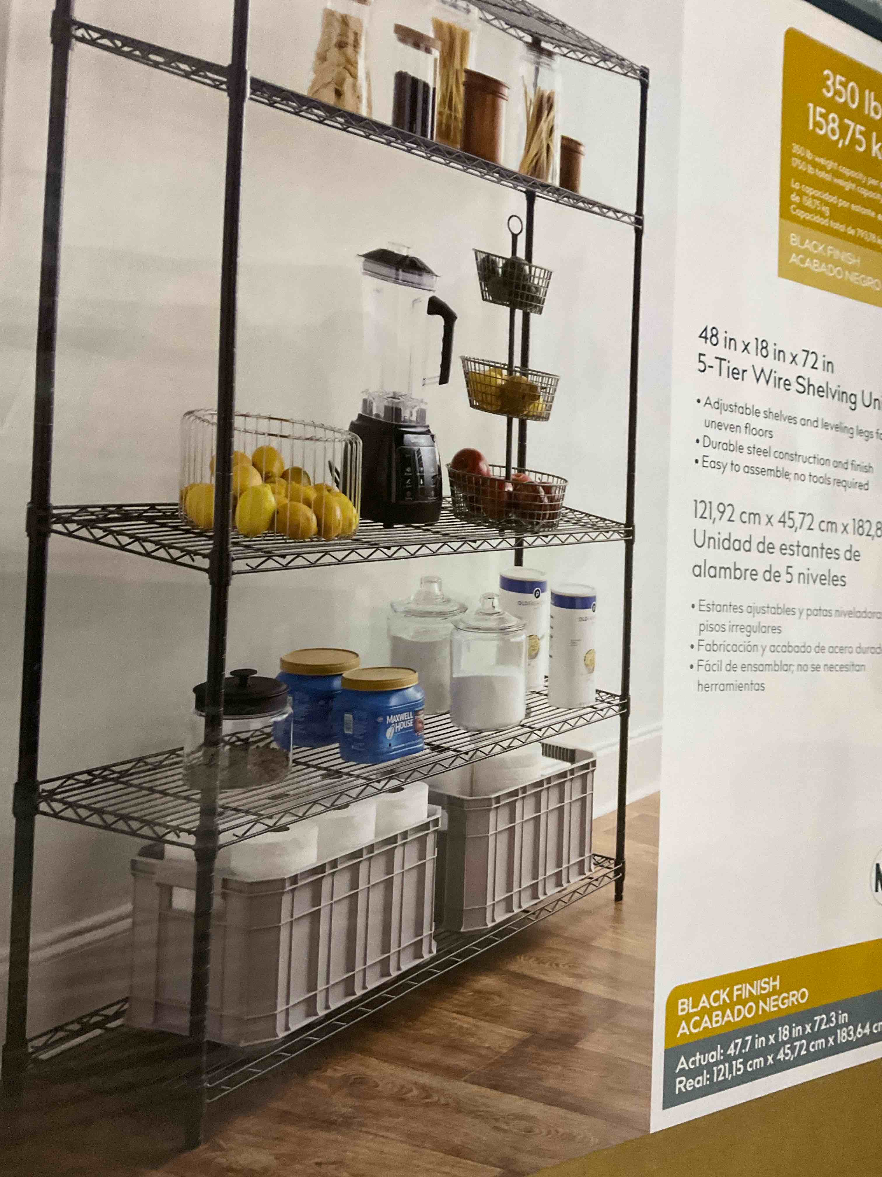 48 inch 5 unit shelving 