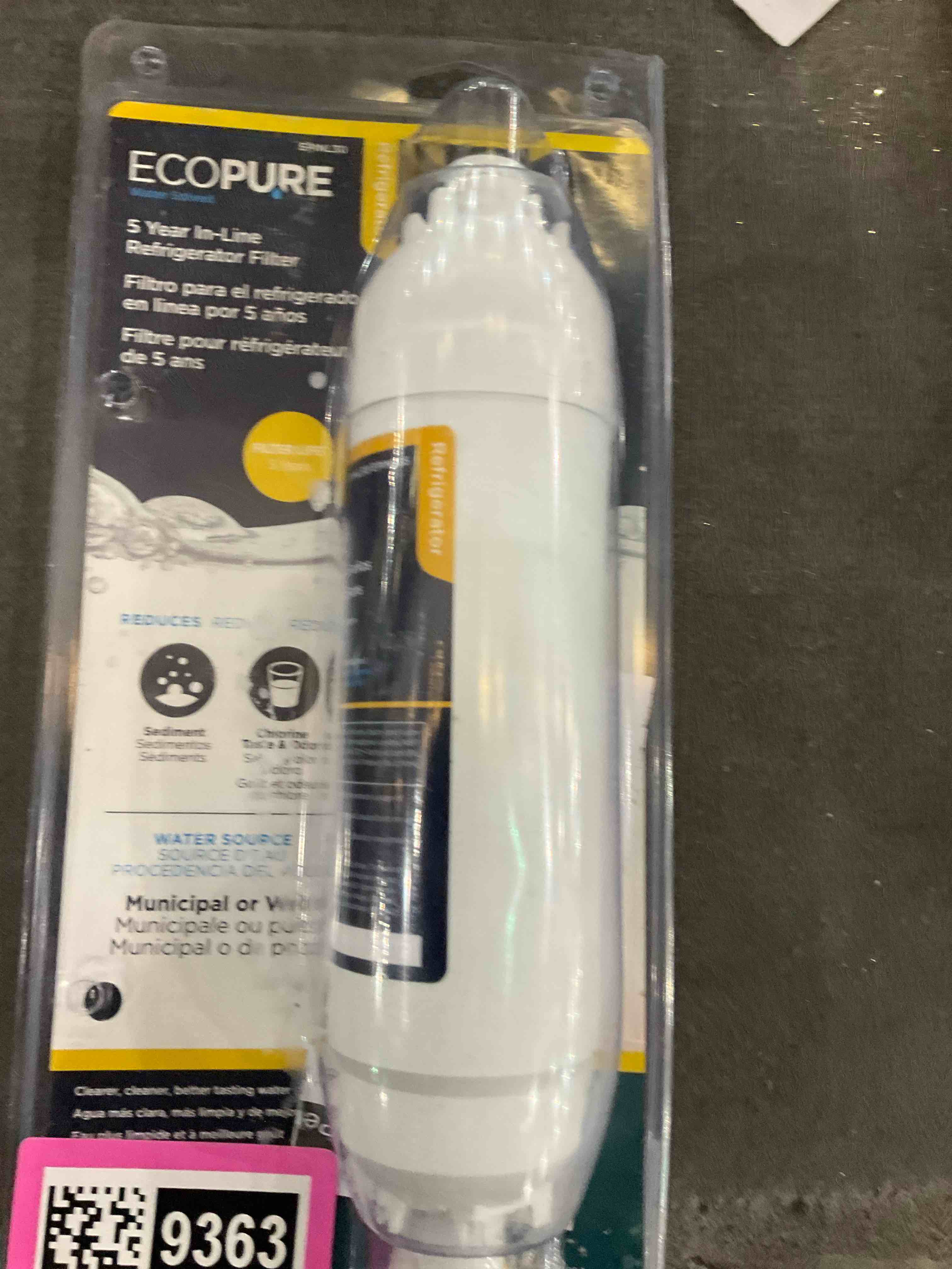 5 year in line refrigerator filter