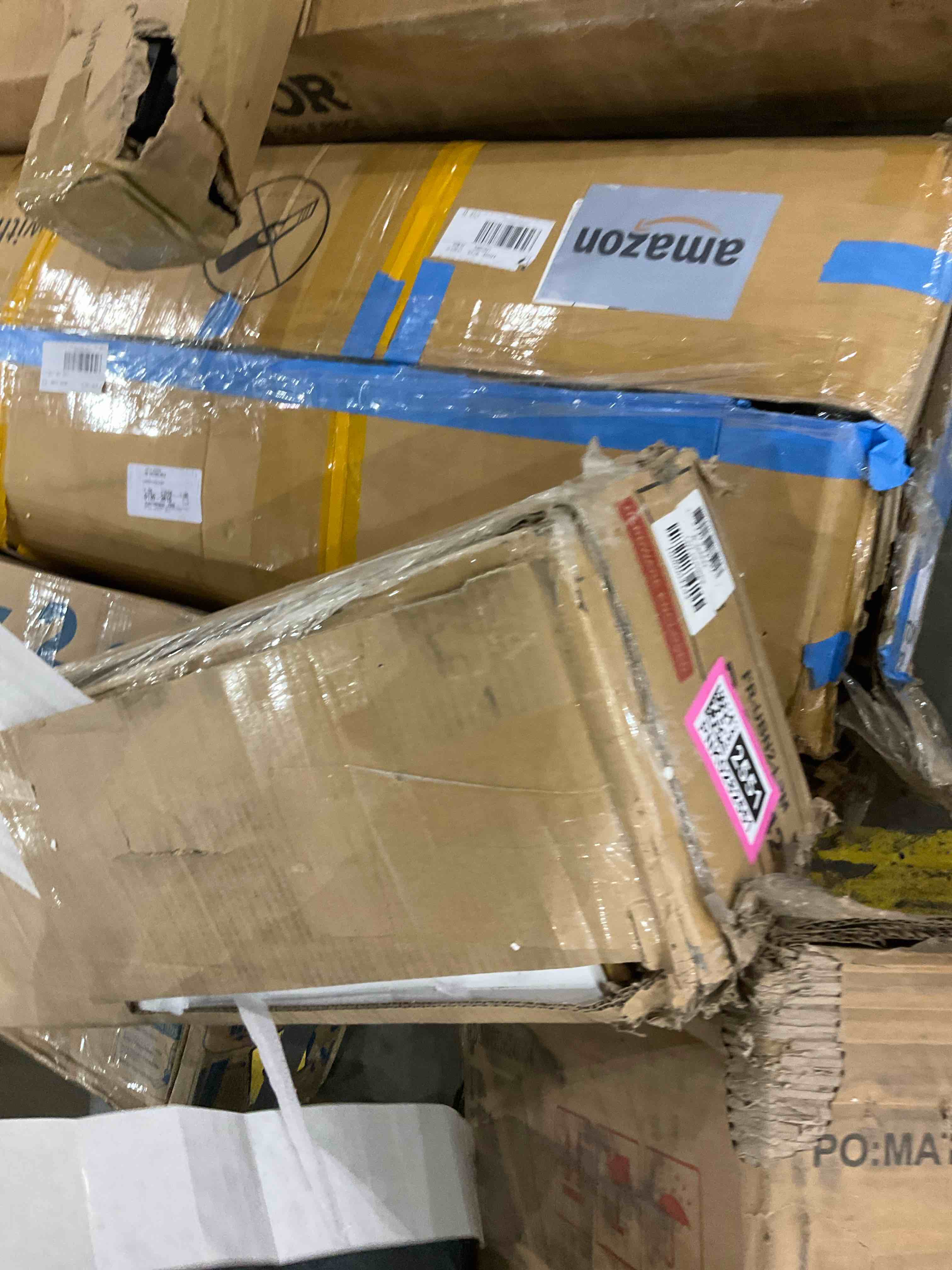 queen bed frame pieces, unknown type, incomplete. white