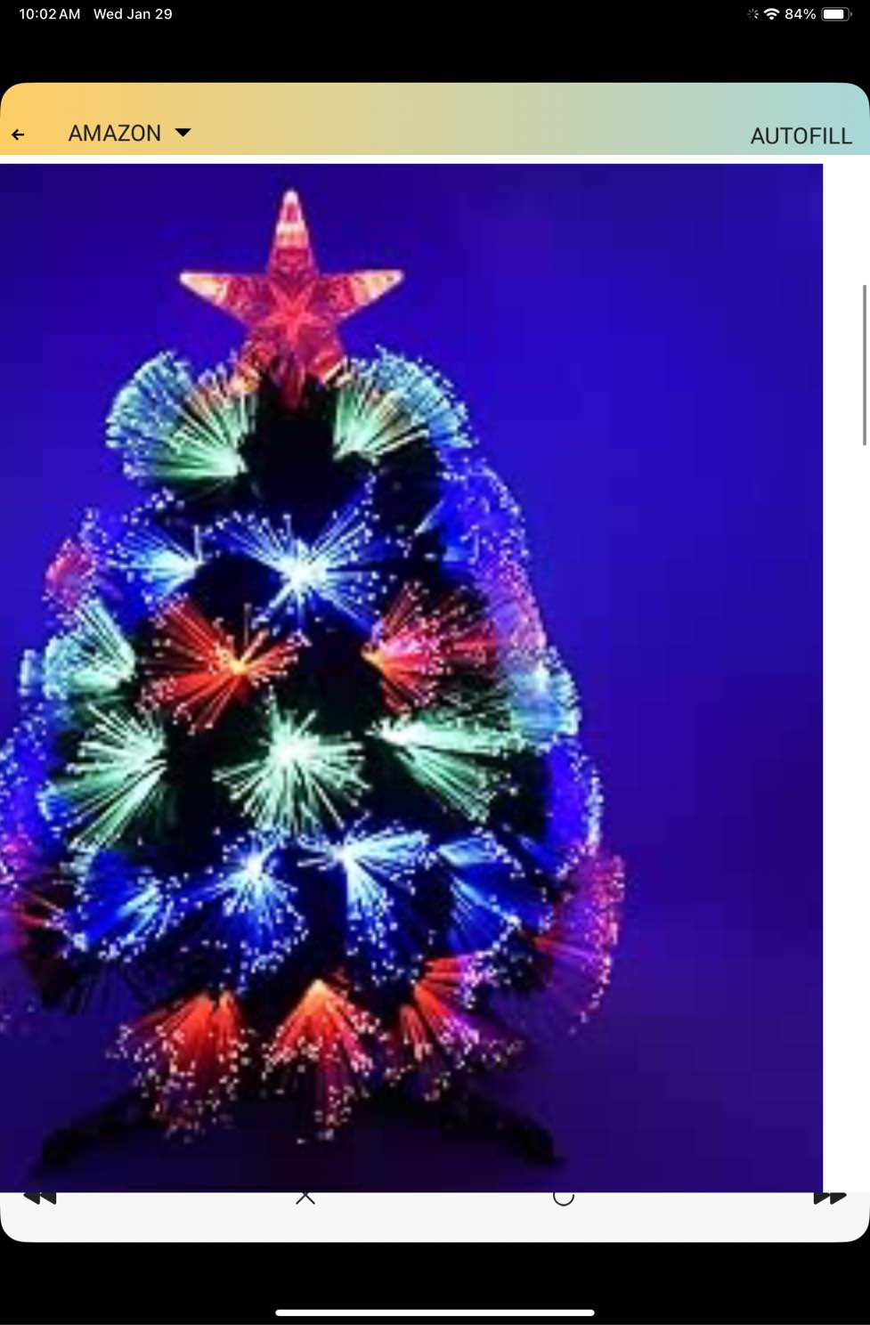 Stcomart 24 Inch Small Pre-lit Artificial Christmas Tree, Fiber Optic Tabletop Xmas Tree