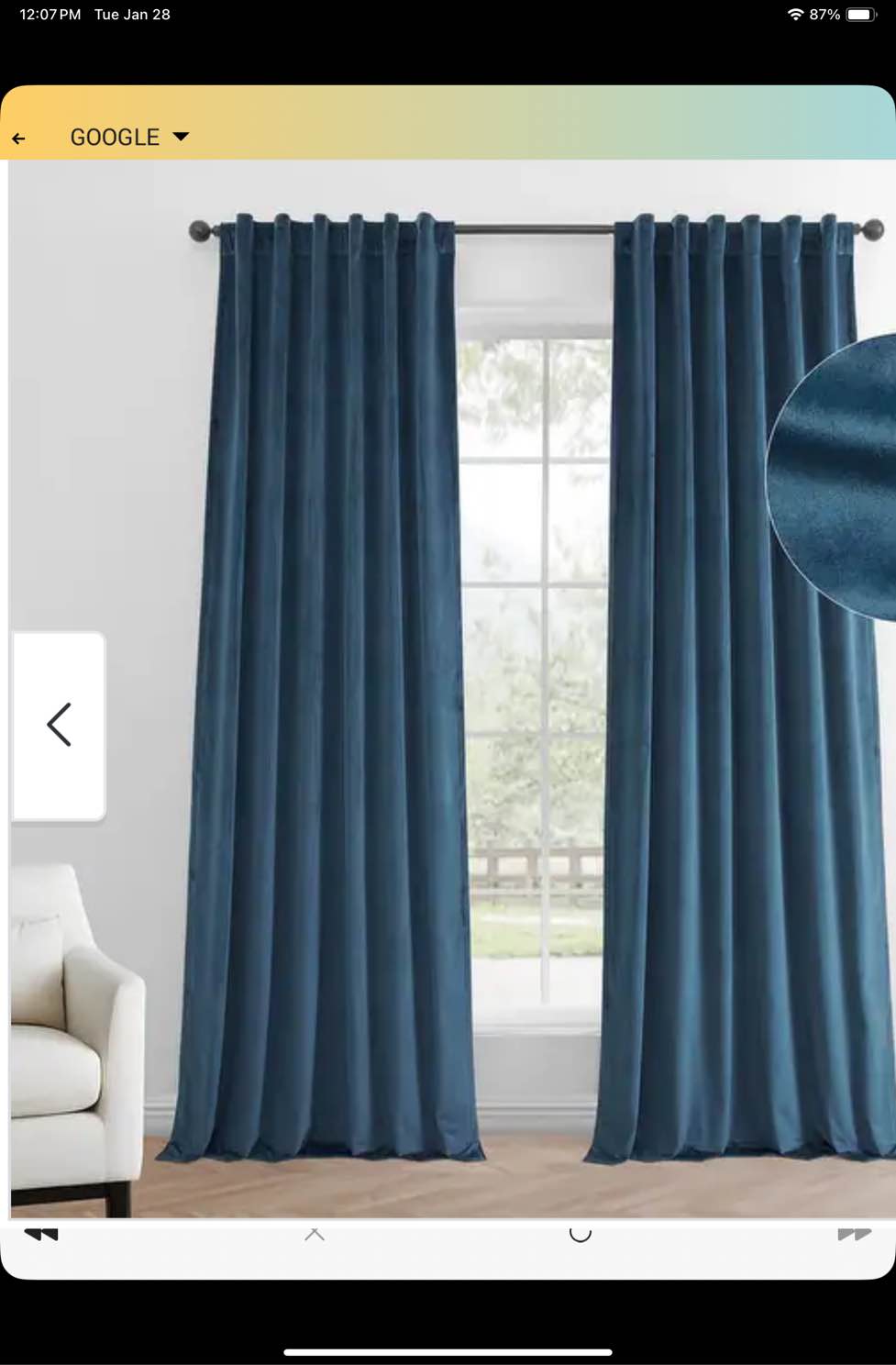 Exclusive Fabrics Simply Velvet Room Darkening Curtains 2 Panels Set - Velvet Window Curtains for Living Room & Bedroom 50 X 108 blue