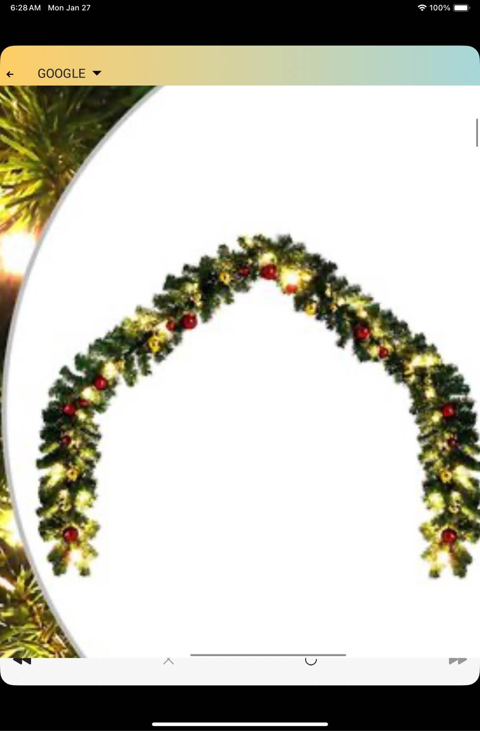 vidaXL Christmas Garland Decorated with Baubles and LED Lights