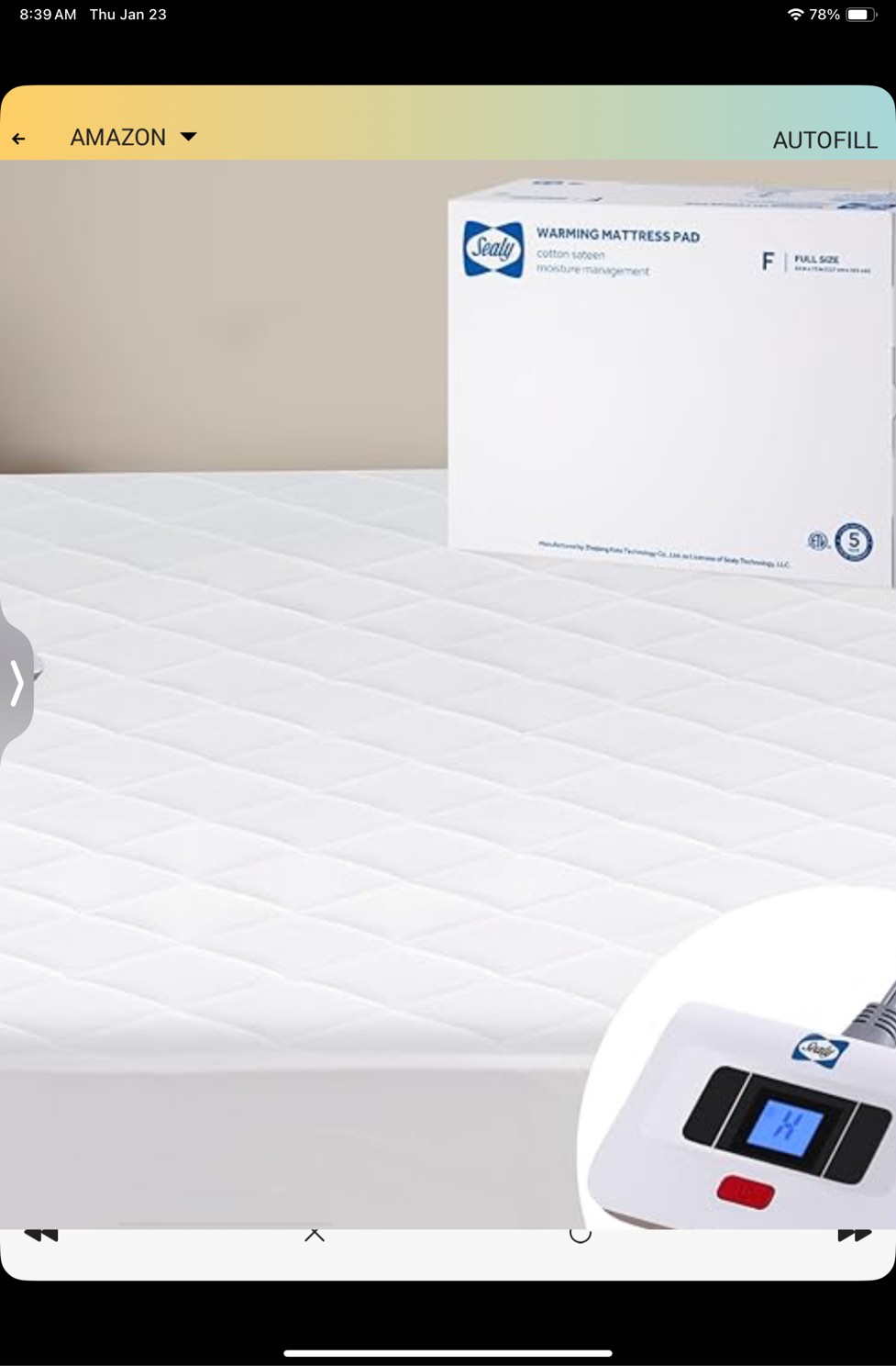 Sealy 3M Scotchgard Heated Mattress Pad | Quilted Cotton Electric Bed Warmer with 10 Heat Setting Dual Controller | 1-12 Hours Auto Shut Off | 17" Deep All Around Elastic Pocket, King