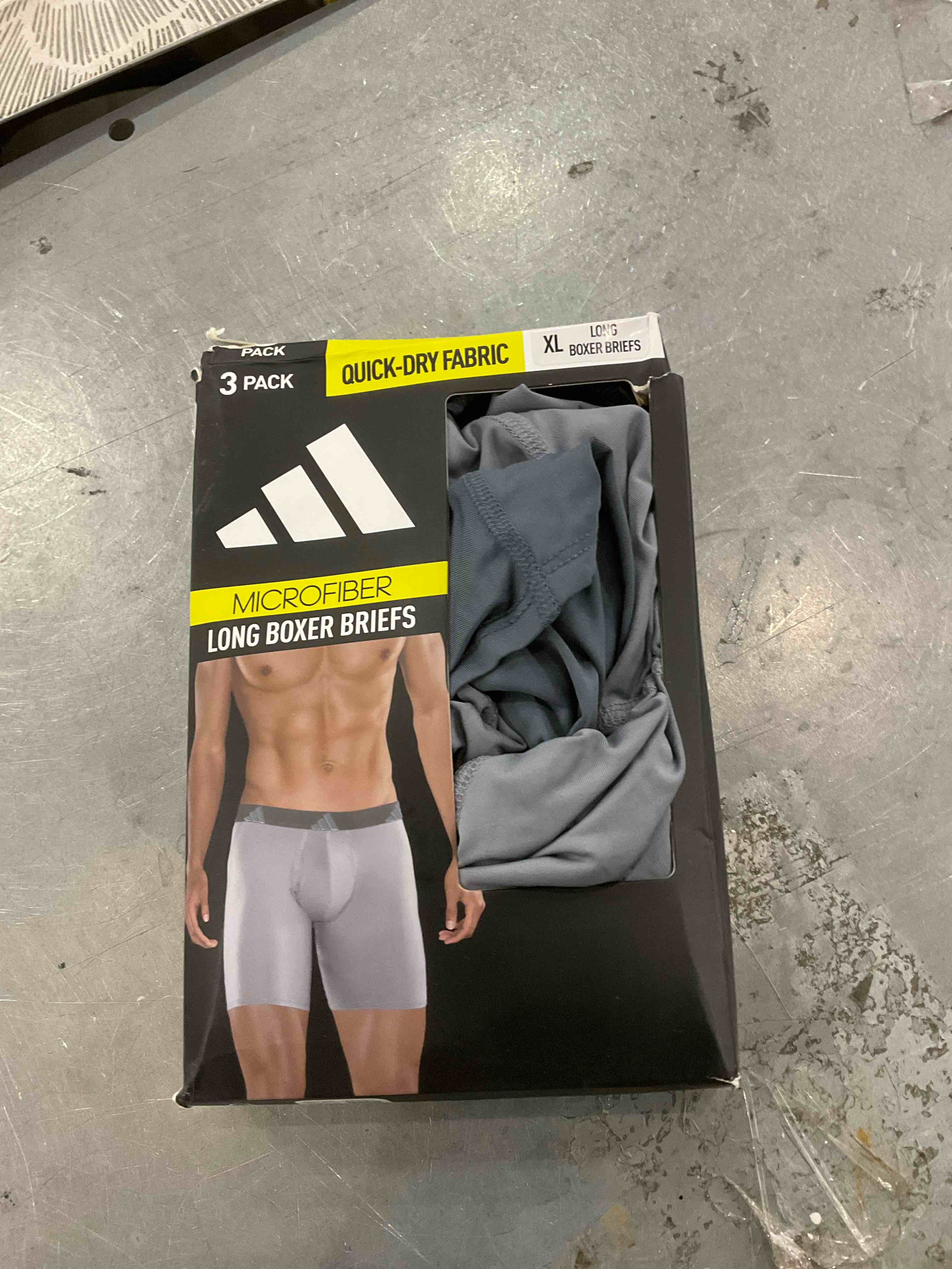 adidas microfiber long boxer briefs size xl 