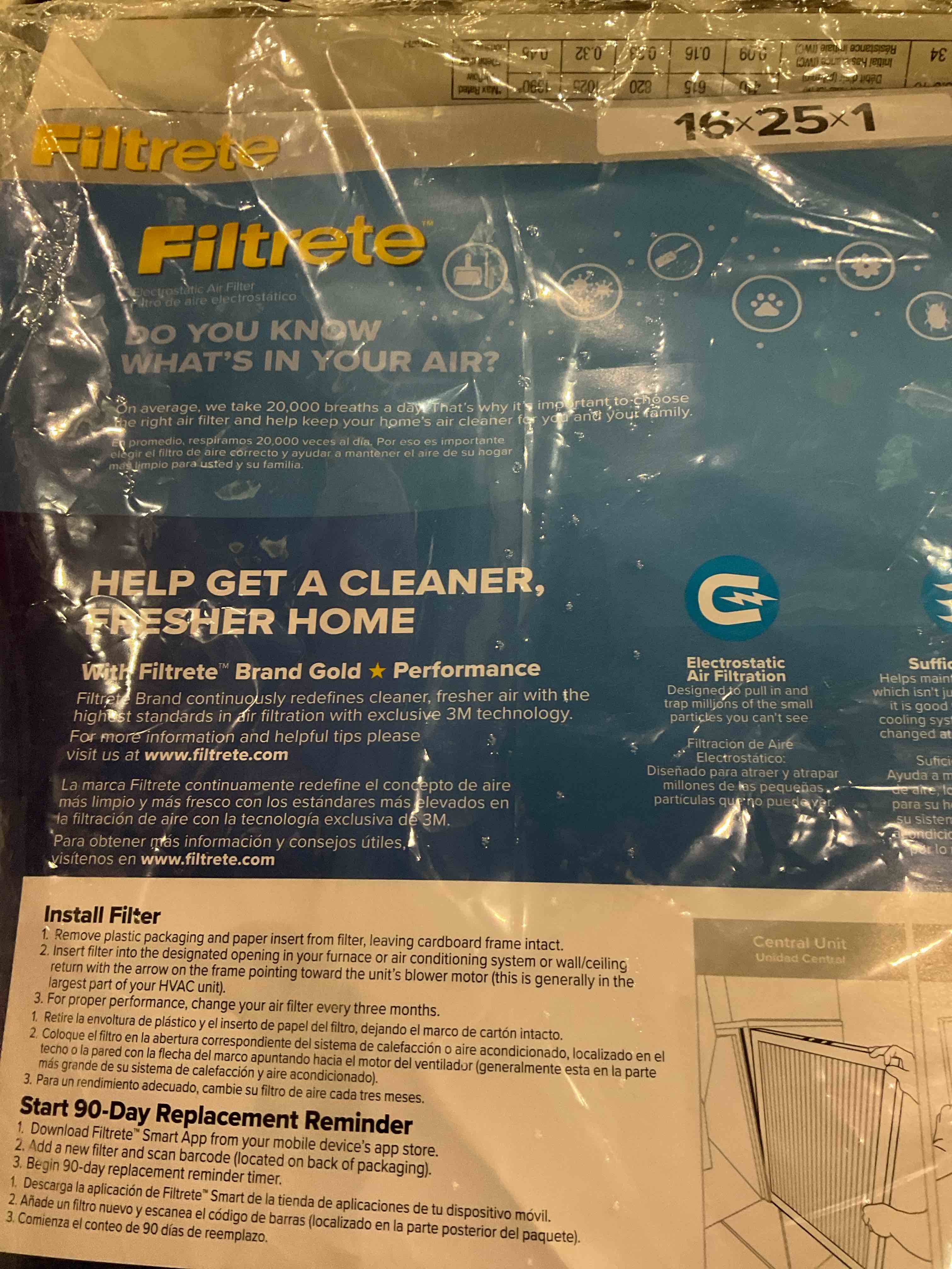 Filtrete 16”x25”
