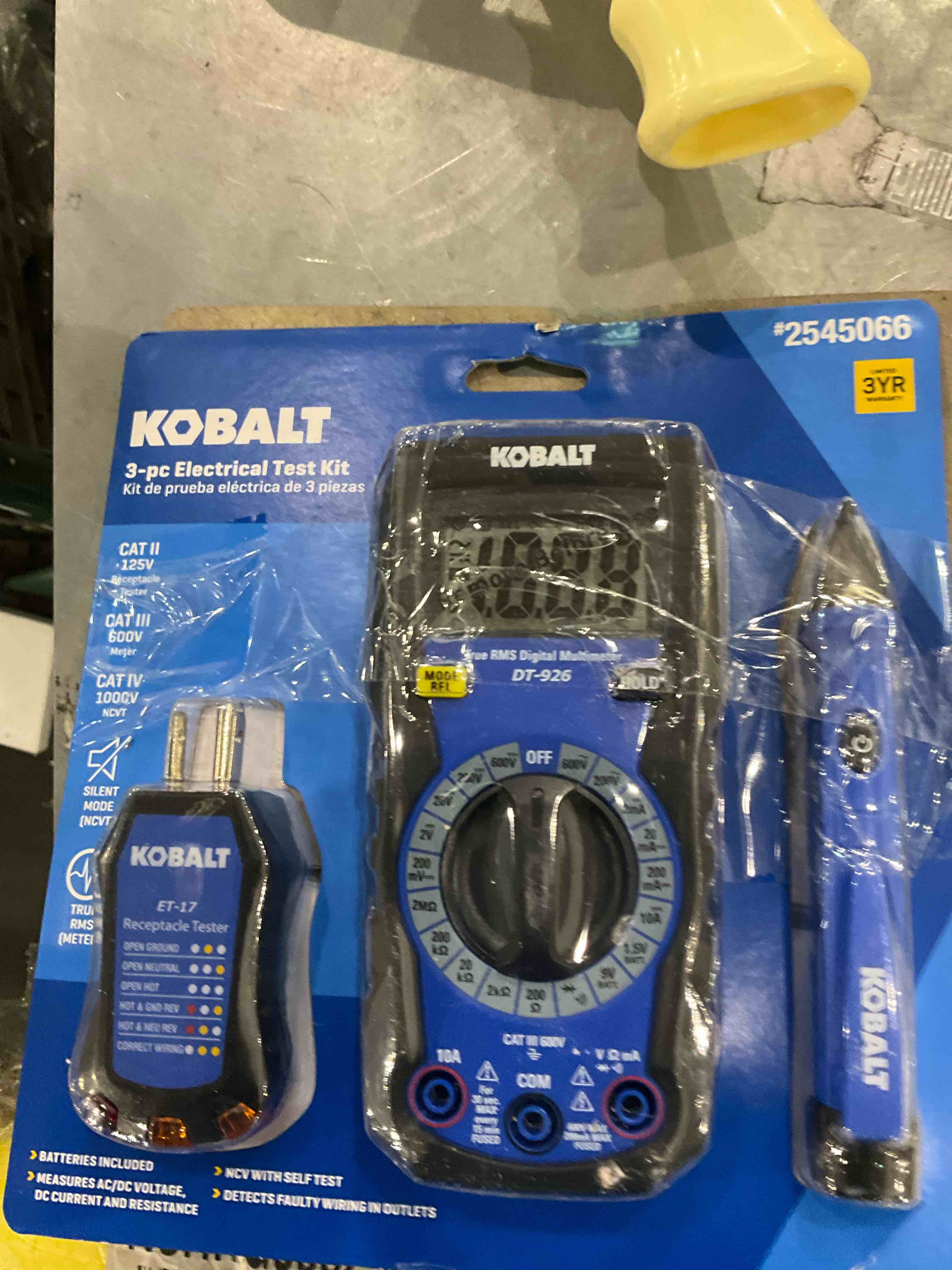 Kobalt 3 pc electric test kit