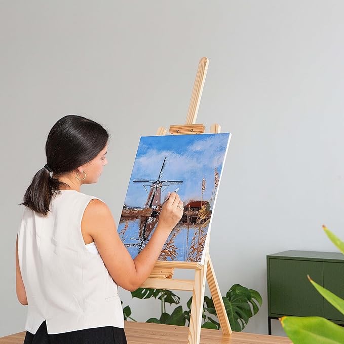 Elan Stretched Canvases 16x20, 6-Pack Canvases for Painting Painting Canvas Bulk, Stretched Canvas for Adults Blank Canvas for Painting, Painting Canvases, Paint Canvases for Painting, Art Canvas