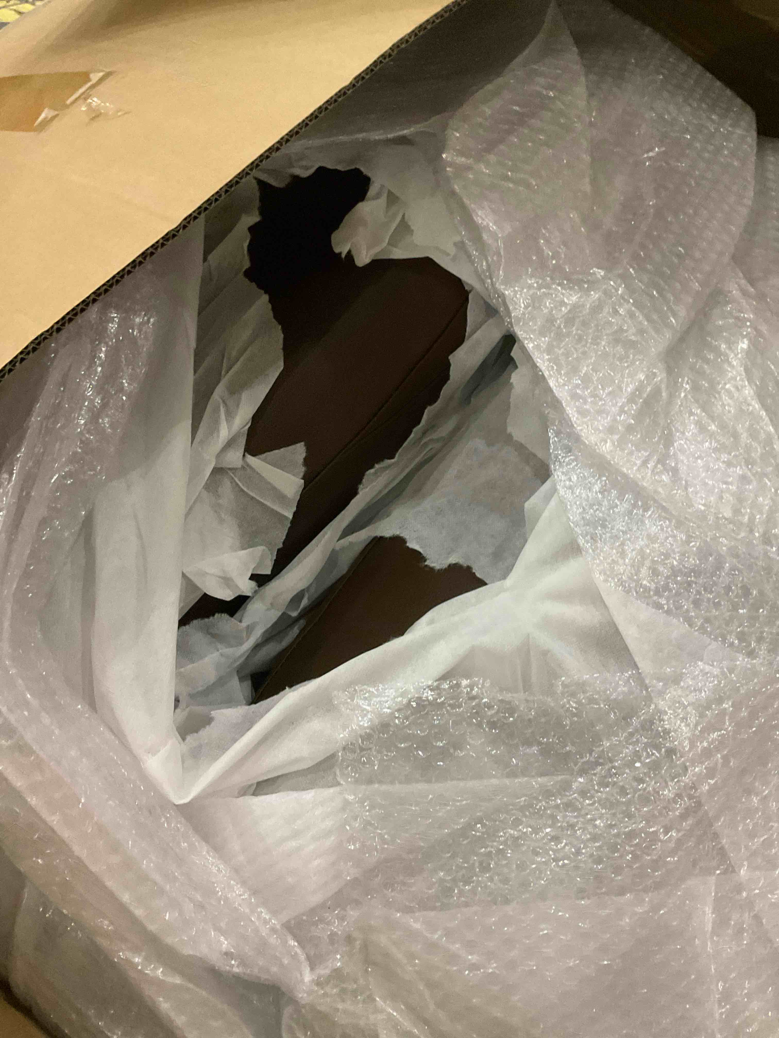 adreess 4-piece Upholstered sectil brown  incomplete 