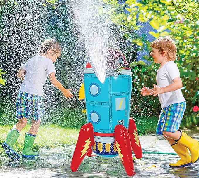 E.P.C. Outdoor 3 Foot Inflatable Rocket Ship Sprinkler