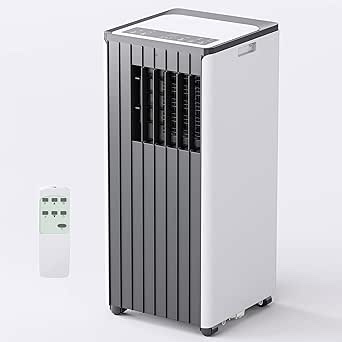 12000BTU Portable Air Conditioner - Portable AC Unit with Built-in Dehumidifier Fan Mode for Room up to 350 sq.ft. - Room Air Conditioner with 24Hour Timer & Remote Control Window Mount Kit