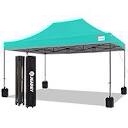 JEAREY Upgraded 10x10 Pop Up Canopy Tent, Heavy Duty Outdoor Canopy with Roller Bag,4 Sand Bags,Aqua