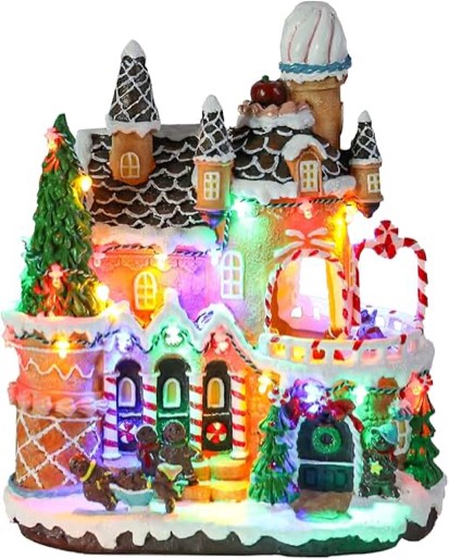 Gingerbread House with LED Light and Timer