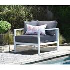Elle Decor Paloma Outdoor Weather-Resistant Metal Frame Accent Chair, White