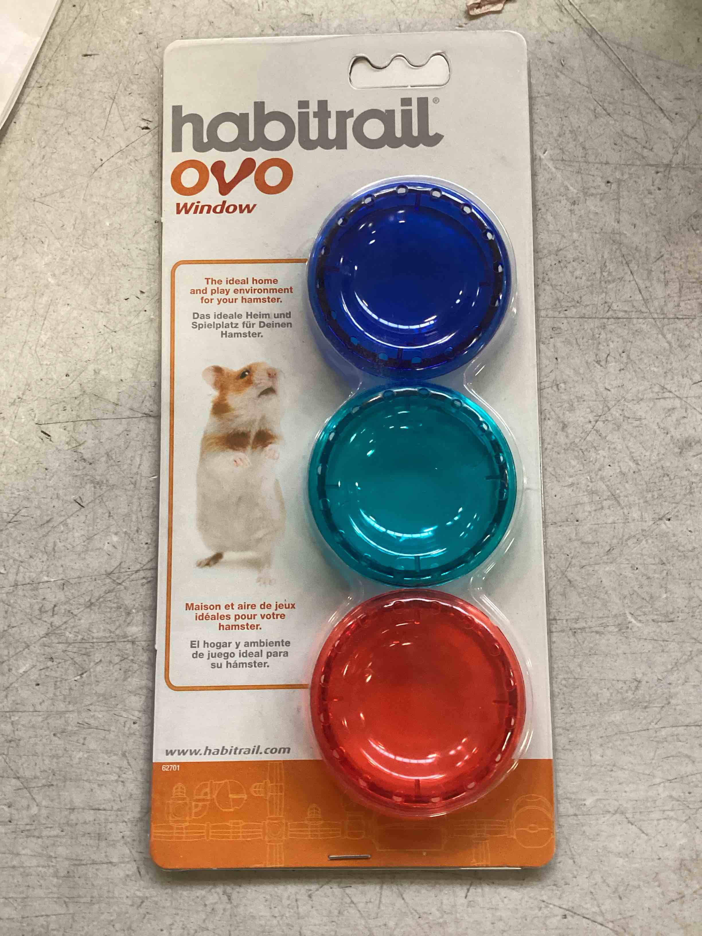 Condition photo showing New/Like New for RC Hagen 62701 Habitrail Ovo Window 3-Pack Hamster Habitat Home