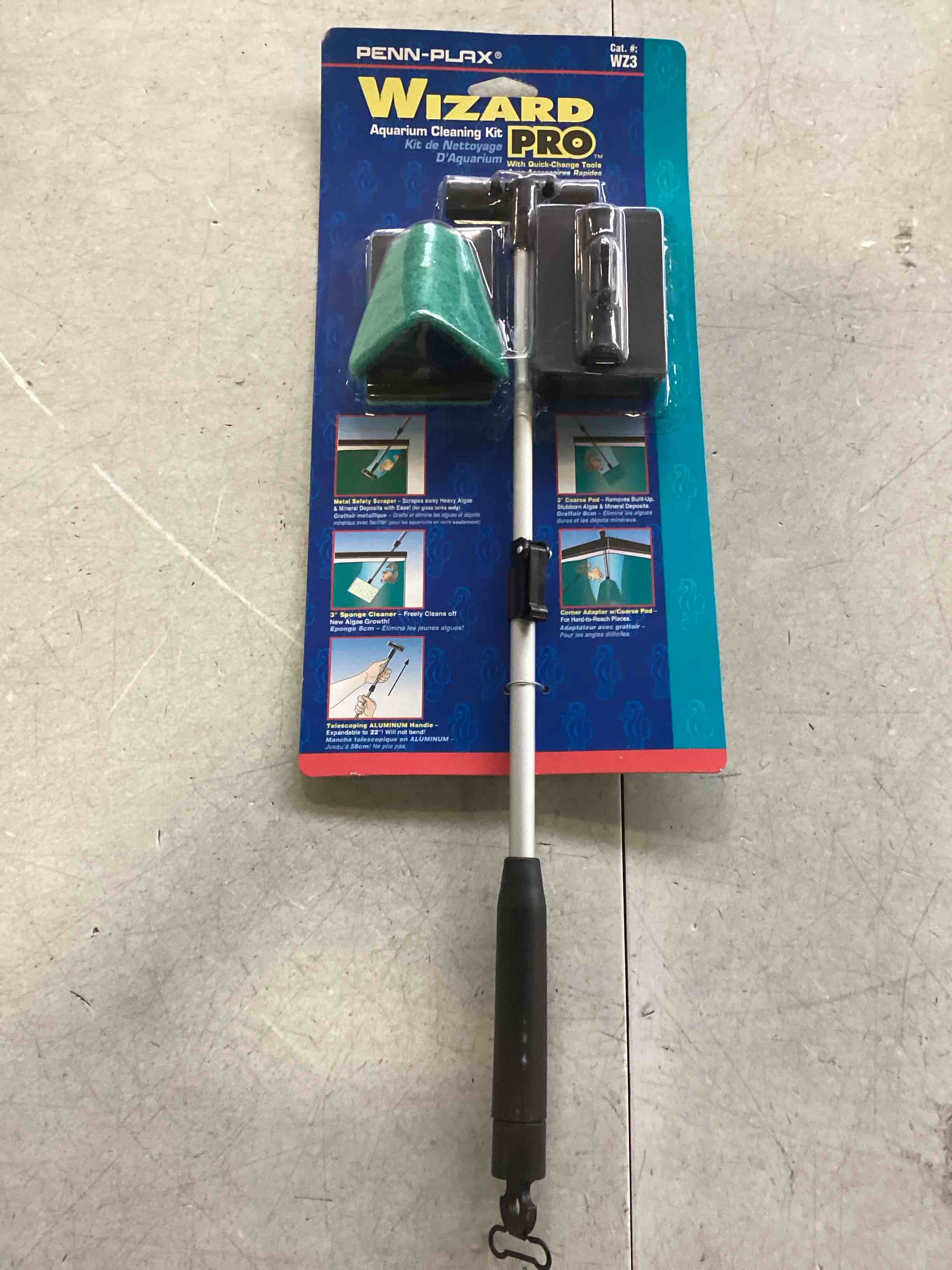 Condition photo showing New/Like New for Penn-Plax The Wizard  Pro  Telescoping Cleaner Planter Scraper for ideal Glass and Acrylic Aquarium Surfaces