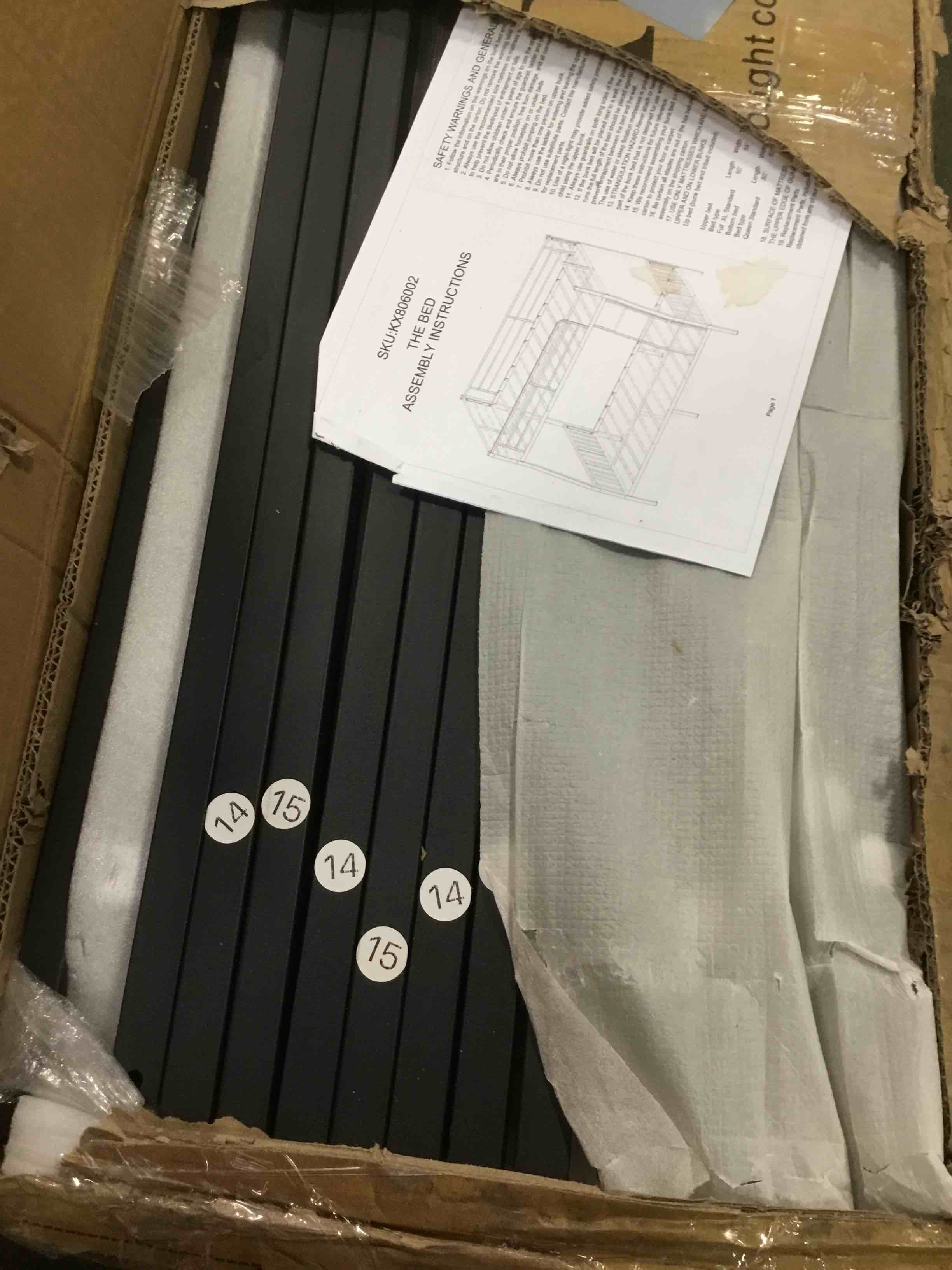 Merax Bunk Bed with Ladder and high Guardrail, Able to Split, Metal