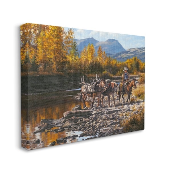 Stupell Down From High Country Cowboy Canvas Wall Art by David Graham