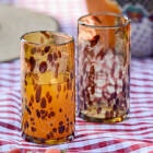 Novica Artisan Handblown Recycled Glass, Leopard 6-Piece