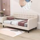 Upholstered Tufted Daybed with Leg