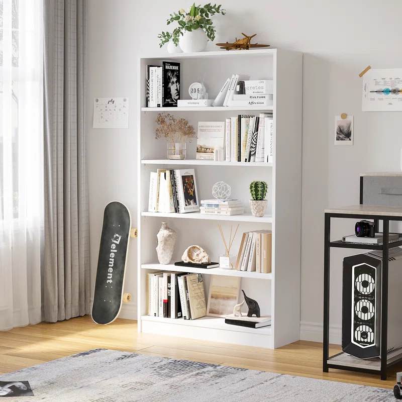 Cremorne Standard Bookcase, White