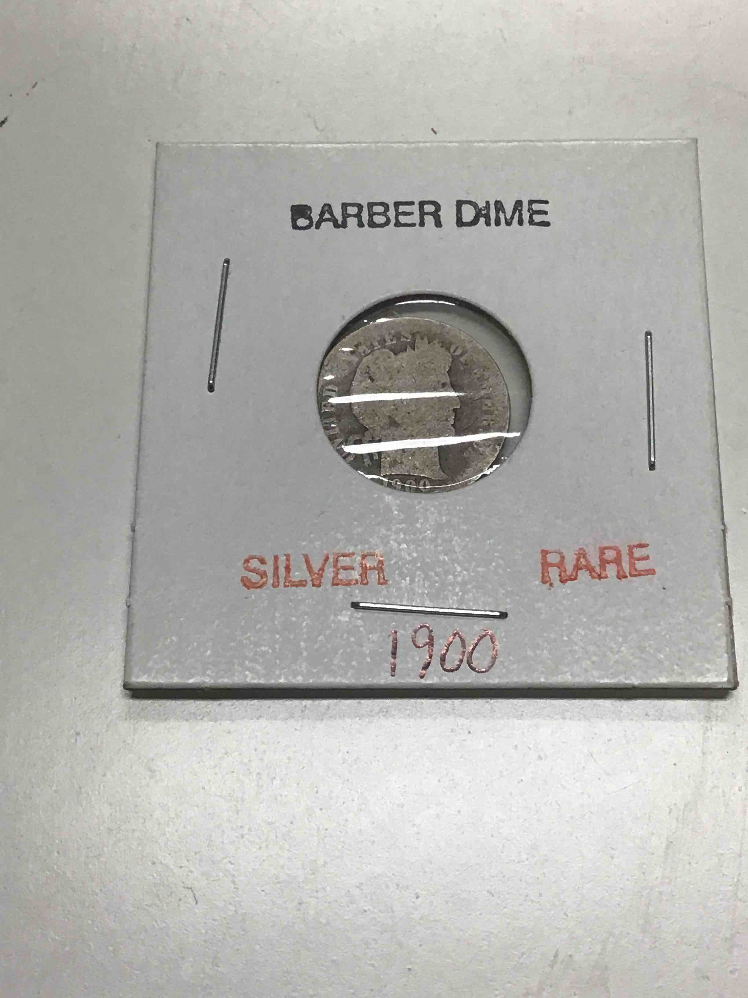 Rare 1900 Silver Barber Dime 