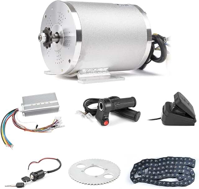 BLDC 72V 3000W Brushless Motor Kit with 24 Mosfet 50A Controller and Throttle for Electric Scooter E Bike Engine Motorcycle DIY Part Conversion Kit