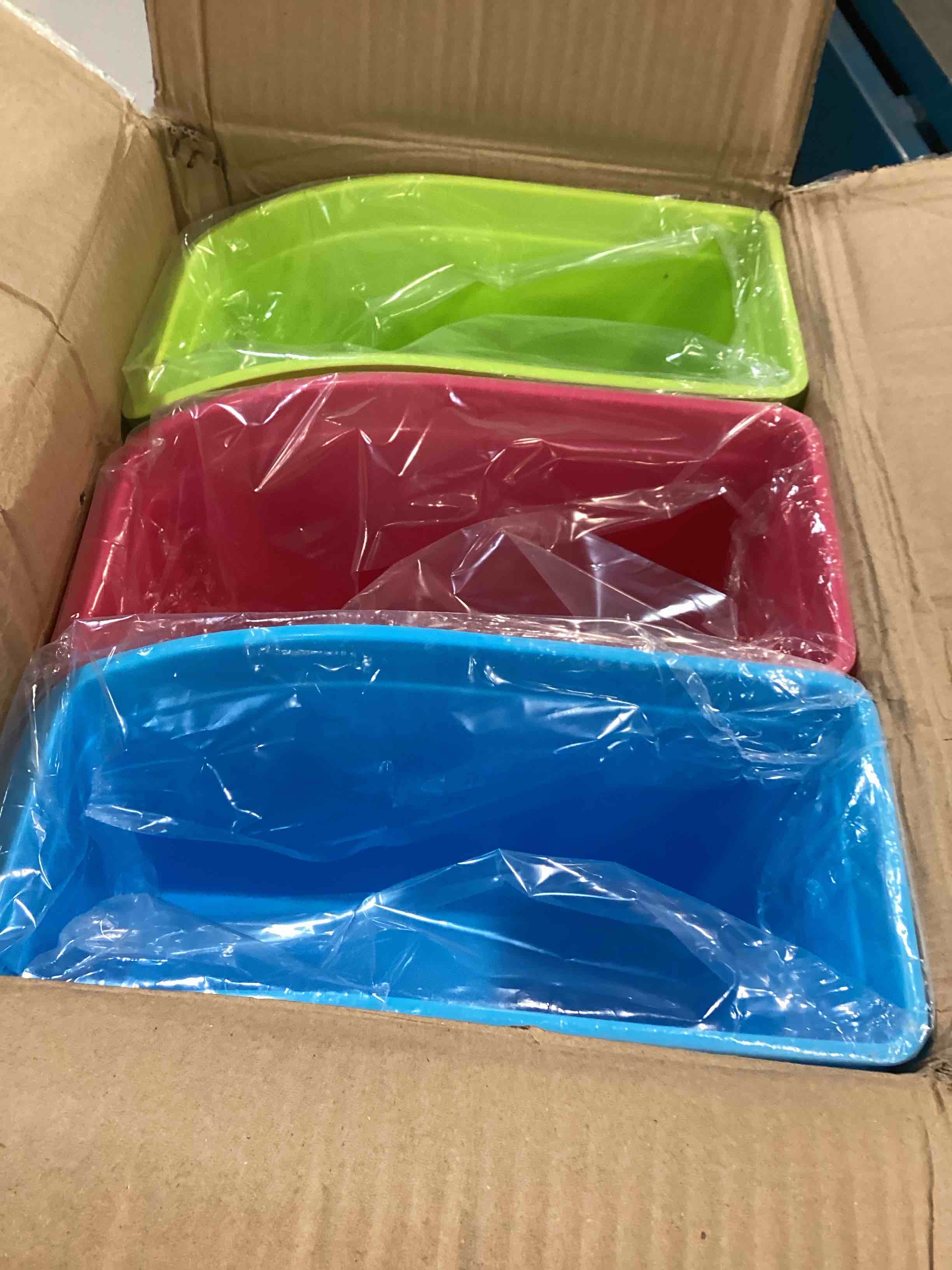 Geyoga 24 Pieces Book Bins for Classroom Bulk Plastic Binder Holders