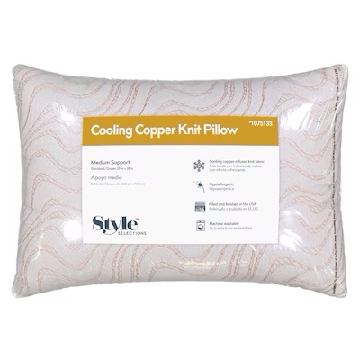 Style Selections Standard/Queen Medium Down Alternative Bed Pillow