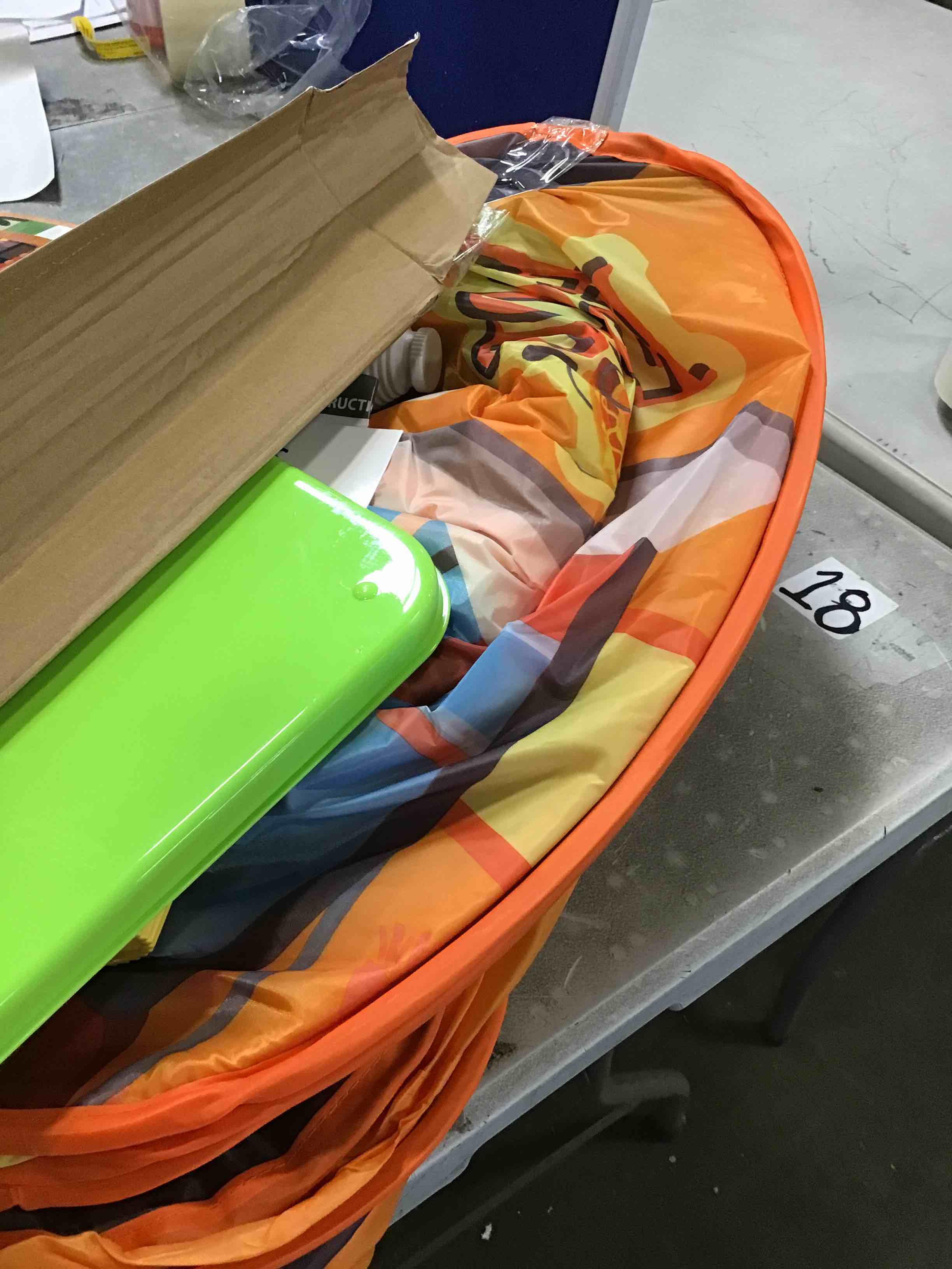 Food Truck Play Tent for Kids with 54 Pc. Play Food Set, Pop Up