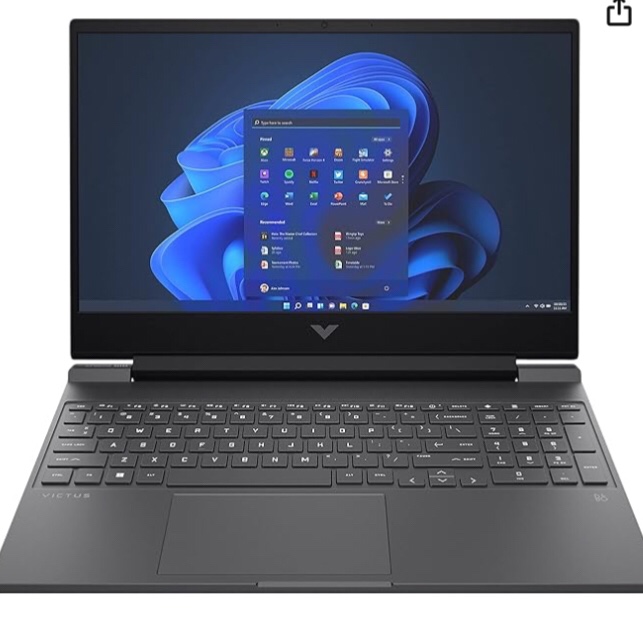 HP - Victus 15.6" Gaming Laptop - Ryzen 5-12450H - 8GB Memory - NVIDIA GeForce GTX 1650-512GB SSD - Mica Silver - Model 15-fa0031dx