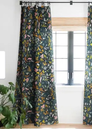 2 pack) Marta Barragan Camarasa Wild leaves nature dark Blackout Window Curtain  50 x89 