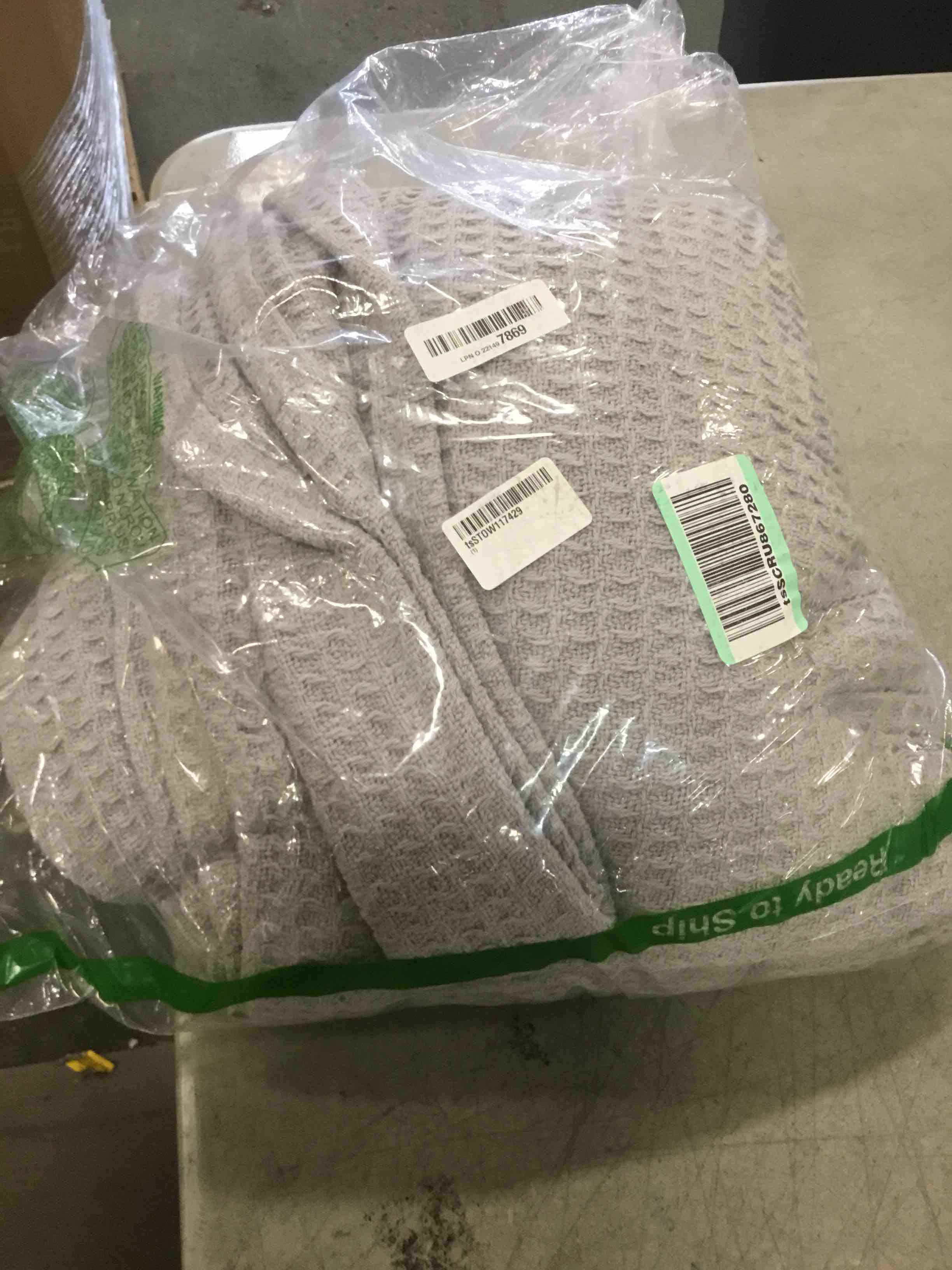 Bedsure 100 Cotton Blankets King Size Grey 405GSM Waffle Weave Soft