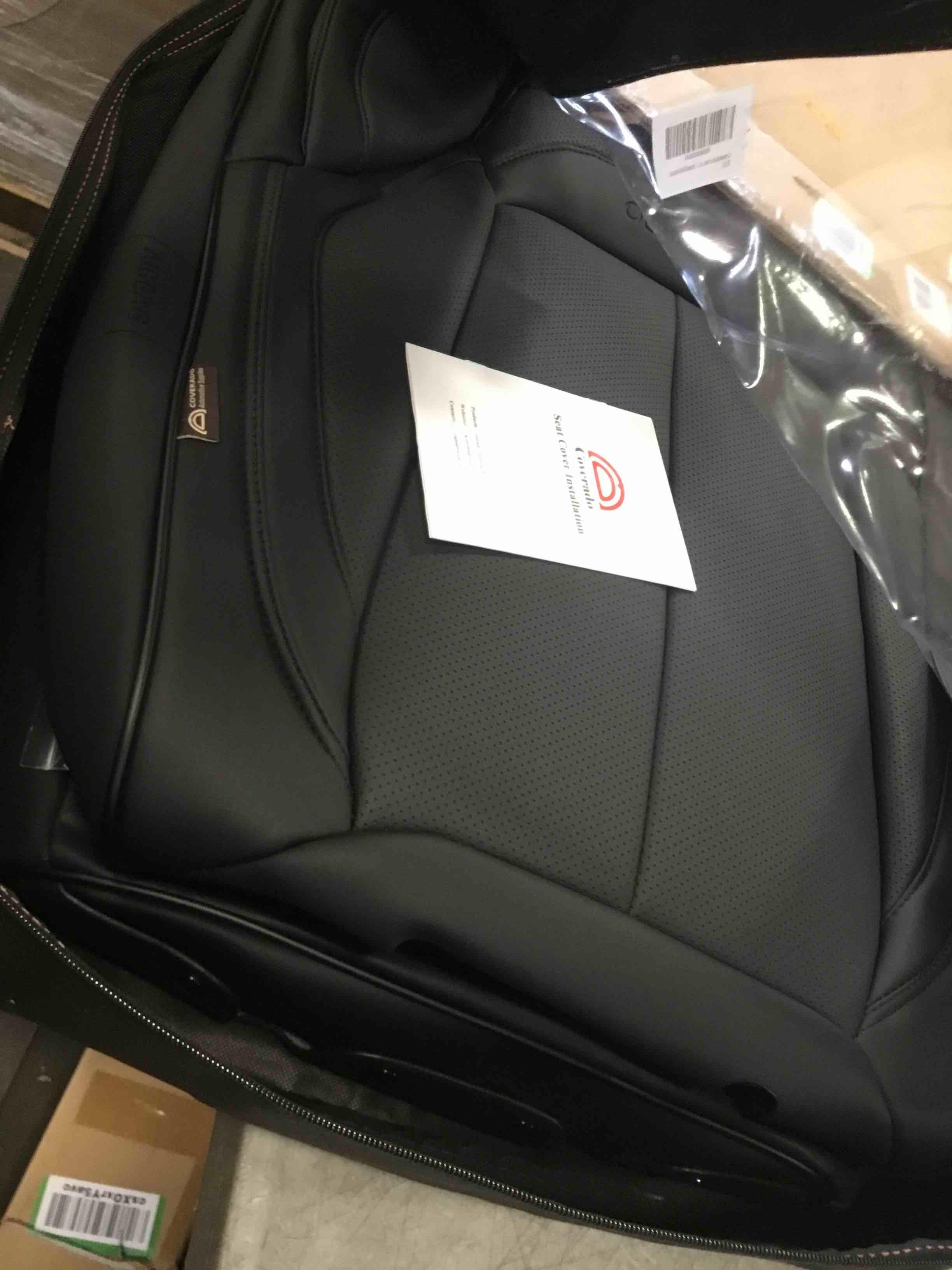 Coverado Seat Covers, Car Seat Covers Front Seats, Car Seat Cover, Car Seat Protector Waterproof, Car Seat Cushion Nappa Leather, Black Seat Covers Carseat Cover Universal Fit for Most Cars