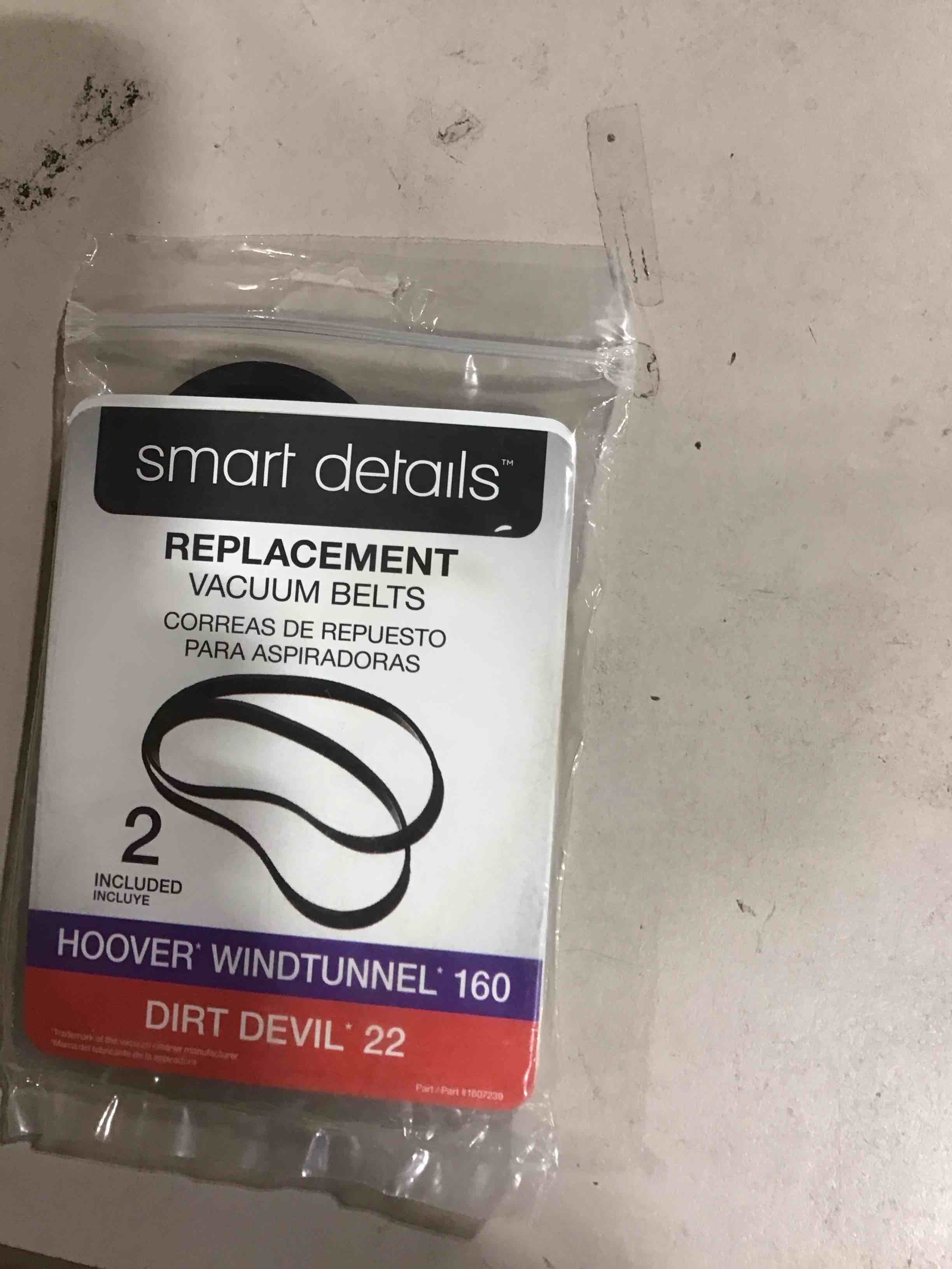 Bissell Smart Details Hoover WindTunnel 160 & Dirt Devil 22 Vacuum Belt