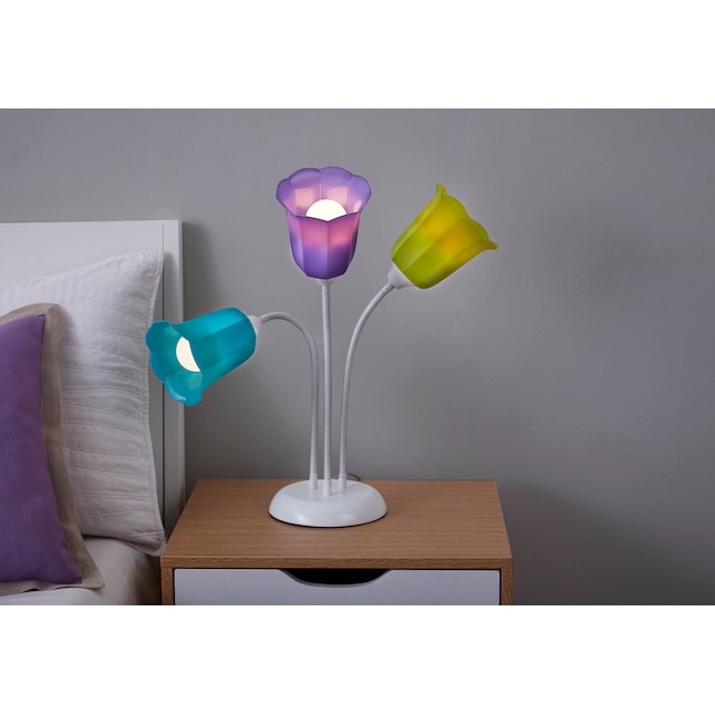 Style Selections 20.5-in White Table Lamp with Plastic Shade