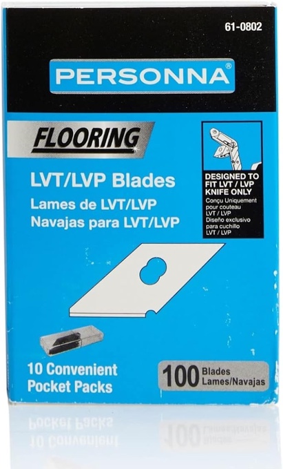 Personna LVT Flooring Replacement Blades - 100-Pack - High Carbon Steel for Maximum Sharpness and Durability