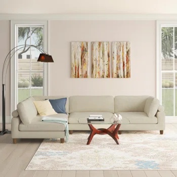 4 - Piece Corduroy Sectional 