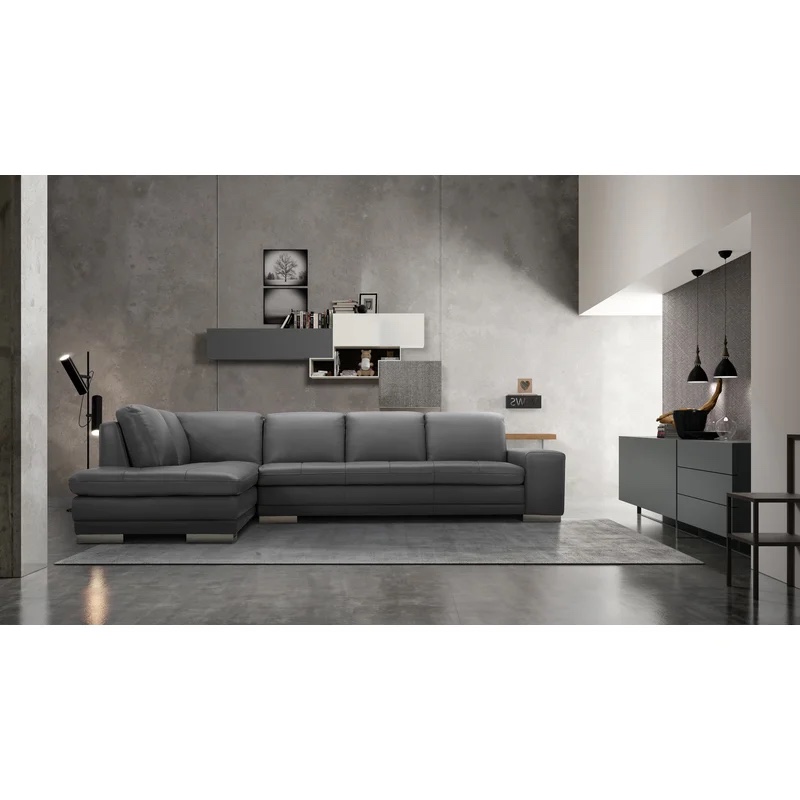 Aleacia 2 - Piece Leather Sectional