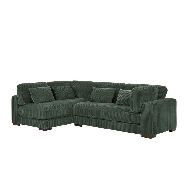 Basilius 2 - Piece Corduroy Sectional