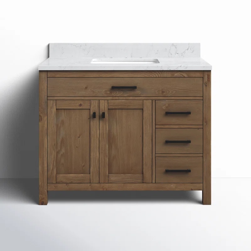 Mazekine 42'' Single Bathroom Vanity with Top
