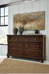 Signature Design by Ashley Porter Traditional 7 Drawer Dresser, Dark Brown
