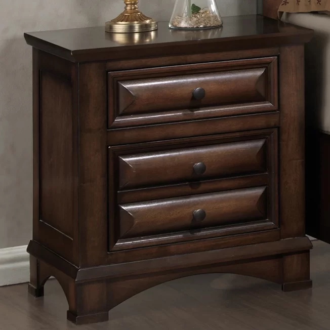 North Adams 2 - Drawer Solid Wood Nightstand in Brown