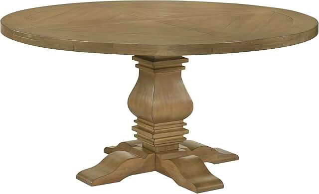 Florence Round Pedestal Dining Table Rustic Smoke