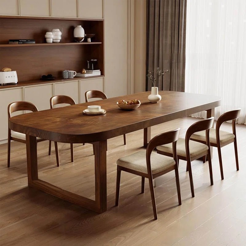 Minimalist Modern Solid Wood Dining Table Set