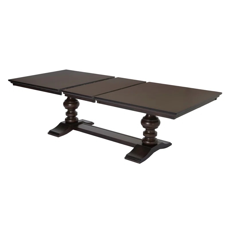 Gledhill 9 Piece Extendable 84" or 104"L Dining Set with 8 Beige Linen Chairs