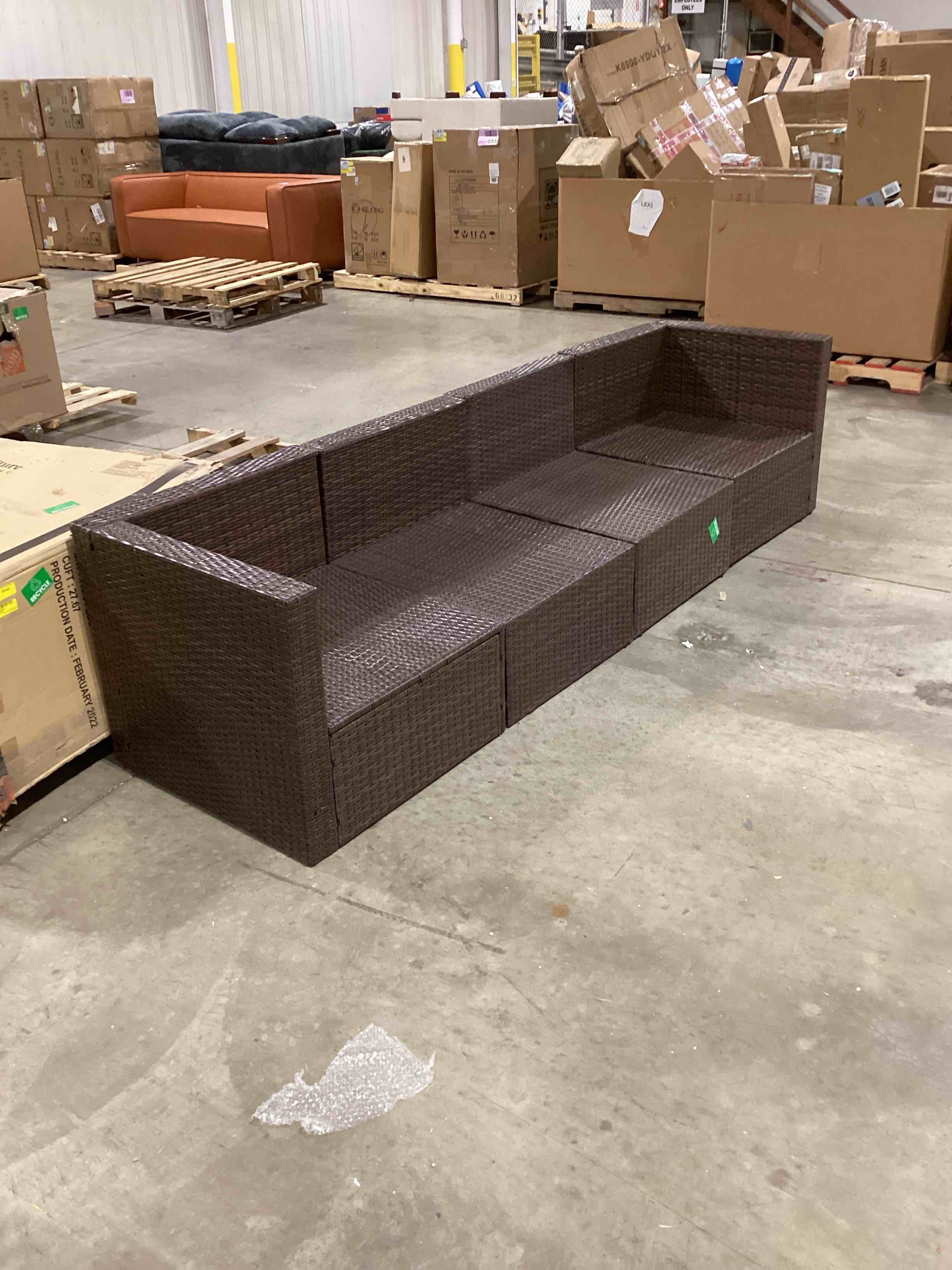 Outdoor Wicker Patio Sofa
