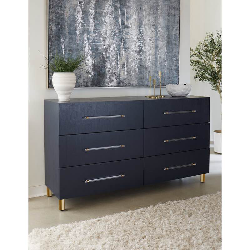 Parkins 6 Drawer 64" W Double Dresser