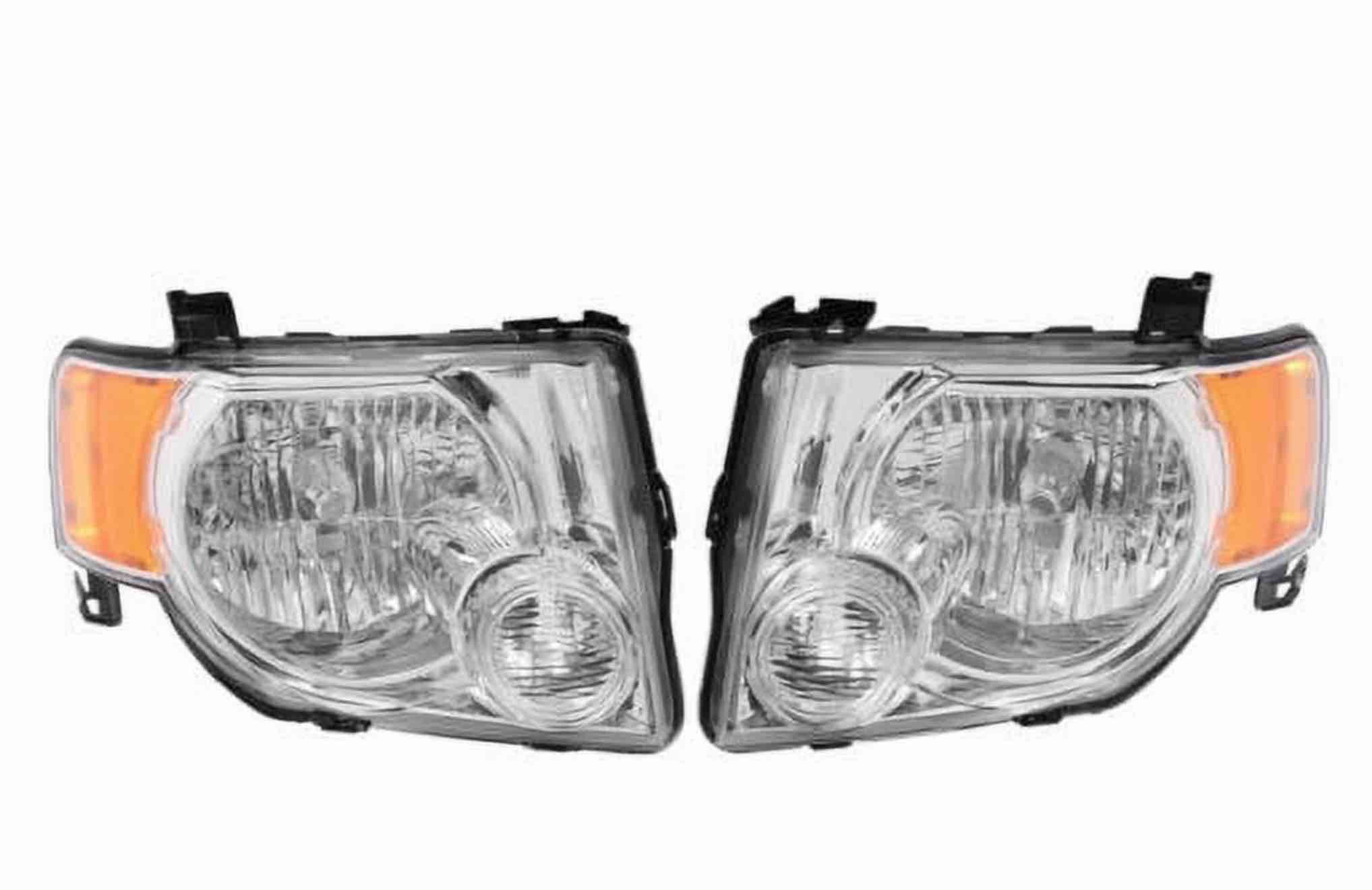 For Ford Escape Headlight Halogen Headlamp Assembly Left+Right Side 2008-2012